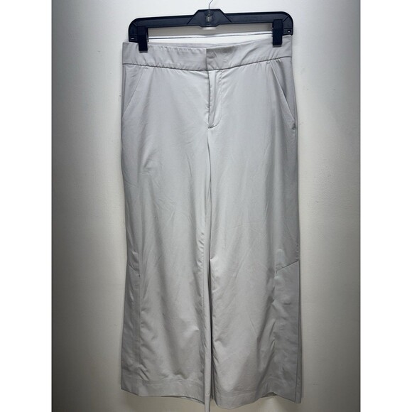 Athleta Womens Tribeca Wide Leg Crop Pants Gray Stretch Lightweight Sz 4 - Picture 4 of 16